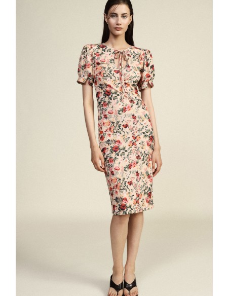 Abito Midi Stampa Floreale Con Maniche Corte Dixie - Vestiti Firmat...