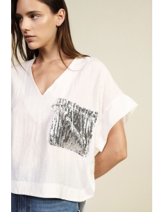 Blusa Corta Con Taschino Frontale Decorato Dixie - Vestiti Firmati ...