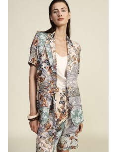 Giacca-Camicia Fantasia Patchwork Con Maniche Corte Dixie - Vestiti...