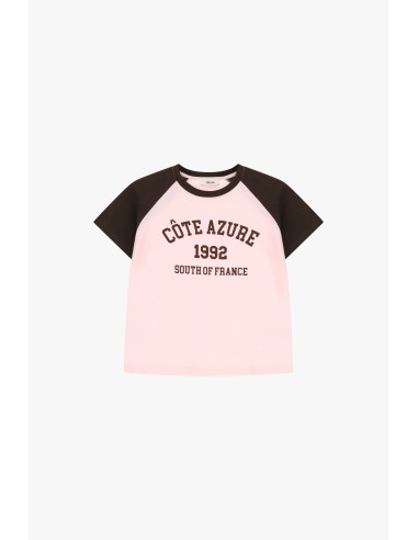 T-shirt com mangas raglan e estampa frontal Dixie