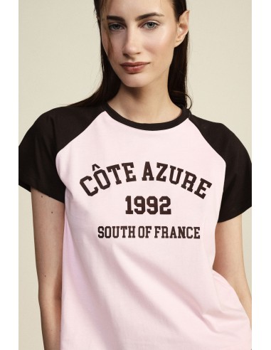 T-shirt com mangas raglan e estampa frontal Dixie