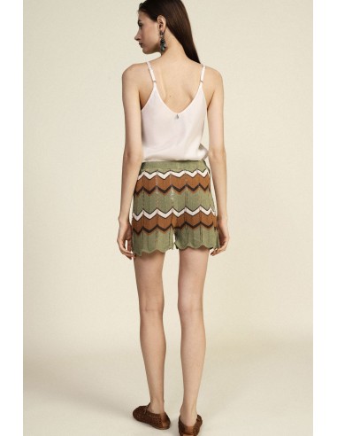 Shorts Jacquard A Righe Zigzag E Bordo Smerlato Dixie - Vestiti Fir...