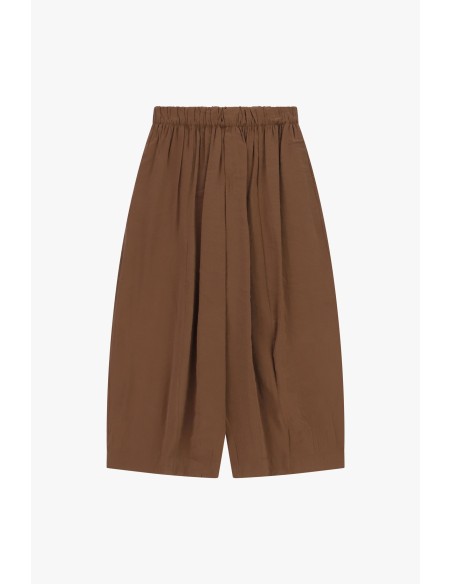 Calças Palazzo Cropped Cintura Elástica Dixie