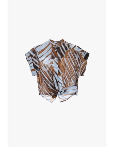 Camicia Crop Con Nodo Frontale E Maniche Corte Dixie - Vestiti Firm...