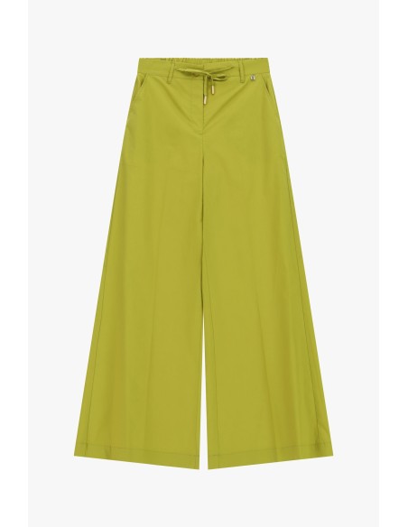 Calças palazzo com cordão na cintura e detalhes metálicos Dixie