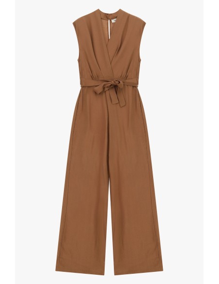Jumpsuit Senza Maniche Con Cintura E Scollo A Portafoglio Dixie - V...