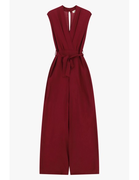 Jumpsuit Senza Maniche Con Cintura E Scollo A Portafoglio Dixie - V...