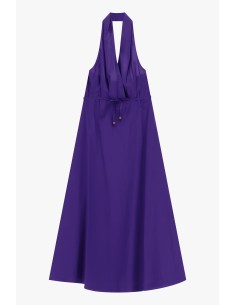 Vestido longo com decote à americana e cinto Dixie 2