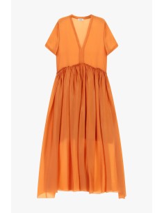 Vestido Longo Decote Em V Com Saia Ampla Dixie 2