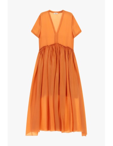 Vestido Longo Decote em V com Saia Ampla Dixie