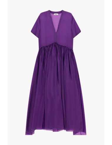 Vestido Longo Decote em V com Saia Ampla Dixie