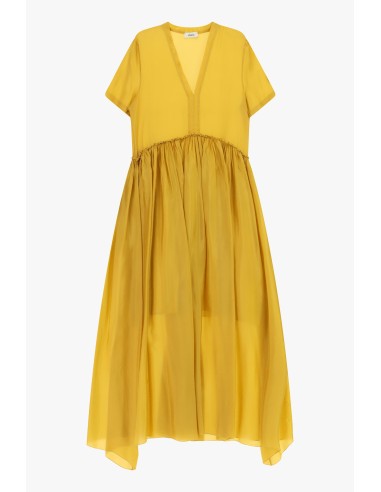 Vestido Longo Decote Em V Com Saia Ampla Dixie
