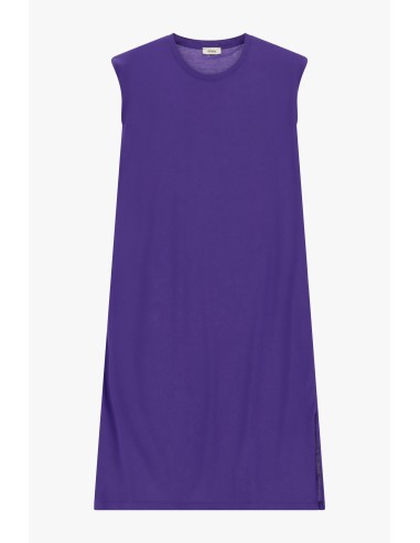 Vestido reto sem mangas com fendas laterais Dixie