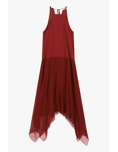Vestido Longo Sem Mangas Com Barra Assimétrica Dixie