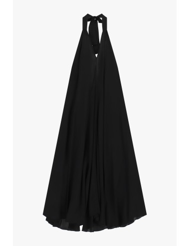 Vestido longo evasê com decote à americana Dixie