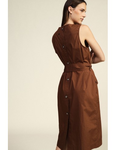 Vestido Sem Mangas Com Cinto E Bolsos Frontais Dixie