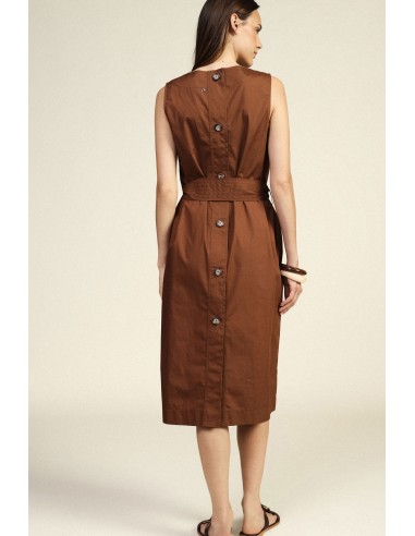 Vestido Sem Mangas Com Cinto E Bolsos Frontais Dixie