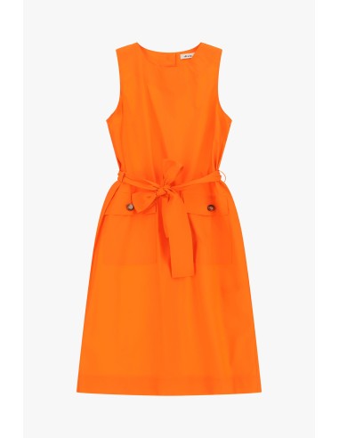 Vestido Sem Mangas Com Cinto E Bolsos Frontais Dixie