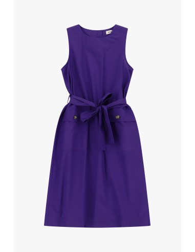 Vestido Sem Mangas Com Cinto E Bolsos Frontais Dixie