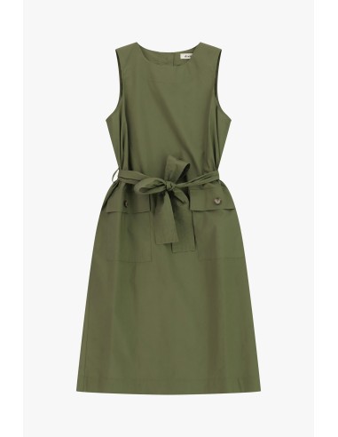 Vestido Sem Mangas Com Cinto E Bolsos Frontais Dixie
