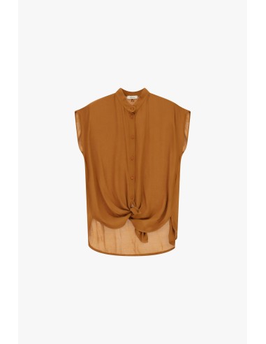Blusa sem mangas com nó frontal Dixie