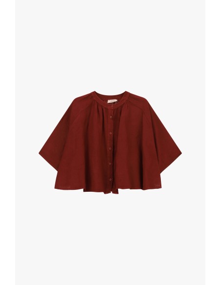 Camisa Ampla com Mangas 3/4 e Botões Dixie
