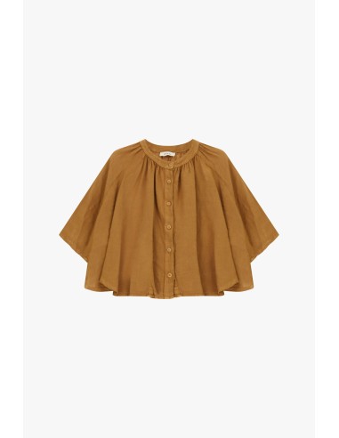 Camisa ampla com mangas três-quartos e botões Dixie