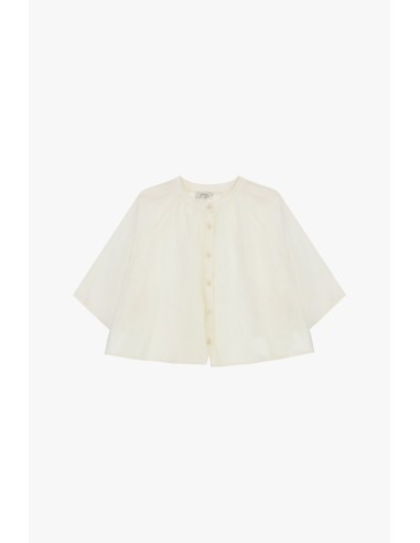 Camisa ampla com mangas 3/4 e botões Dixie