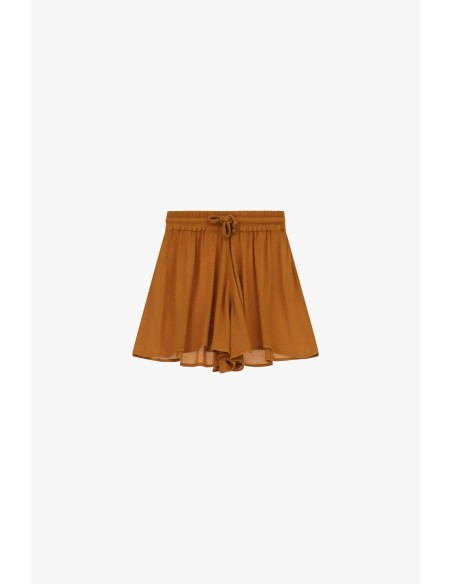 Skorts Curtos Com Cintura Elástica E Cordão Dixie