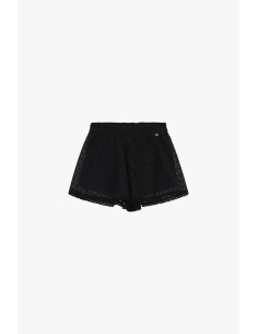 Shorts perfurados com bainha ondulada e cintura elástica Dixie 2