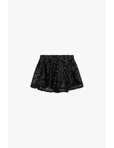 Shorts em renda com corte amplo e cintura elástica Dixie