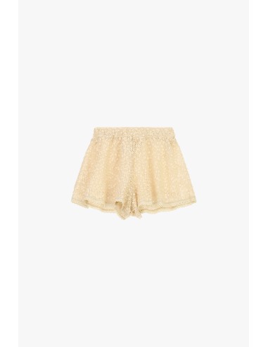Shorts em renda com corte amplo e cintura elástica Dixie