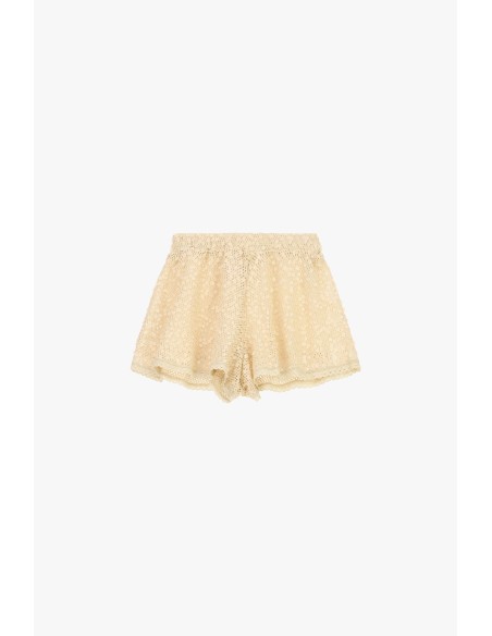 Shorts em renda com corte amplo e cintura elástica Dixie