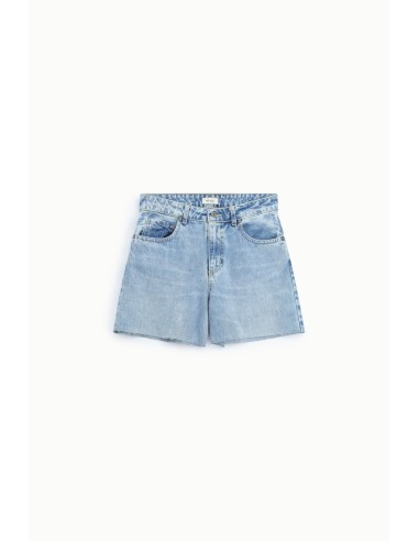 Shorts de corte regular em denim com bainha desfiada Dixie