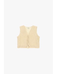 Top perfurado com tiras e detalhes decorativos Dixie