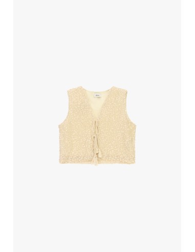 Top perfurado com tiras e detalhes decorativos Dixie