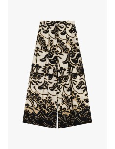 Calças Palazzo Estampa Floral Cintura Elástica Dixie 2
