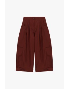 Calças palazzo cropped com pregas e bolsos largos Dixie 2