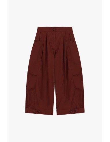 Calças Palazzo Cropped Com Pregas E Bolsos Amplos Dixie