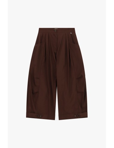 Calças Palazzo Cropped Com Pregas E Bolsos Amplos Dixie