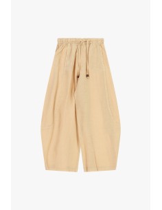 Calças Palazzo Cropped com Elástico e Cordão Dixie 2