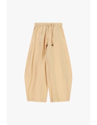 Calças Palazzo Cropped com Elástico e Cordão Dixie