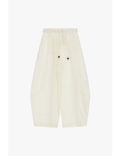 Calças Palazzo Cropped com Elástico e Cordão Dixie