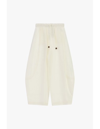 Calças Palazzo Cropped com Elástico e Cordão Dixie