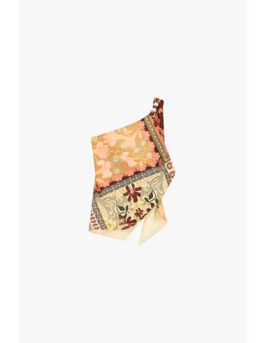 Top Assimétrico De Um Ombro Só Com Estampa Floral Dixie