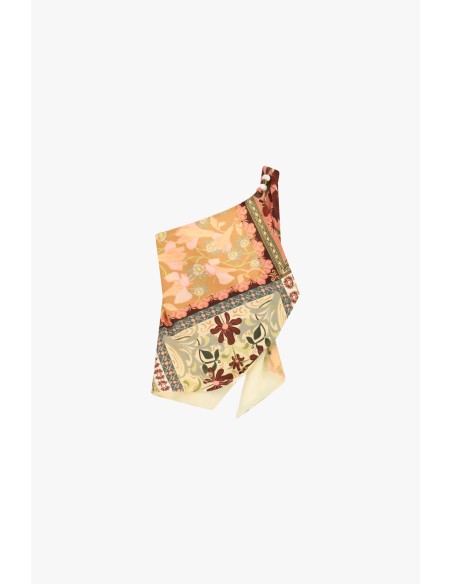 Top Assimétrico De Um Ombro Só Com Estampa Floral Dixie