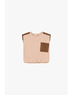 Top com ombros largos e bolso perfurado Dixie 2