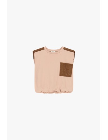 Top Com Alças Largas E Bolso Perfurado Dixie