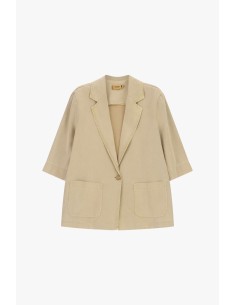 Blazer oversize com bolsos frontais e mangas largas Please 2