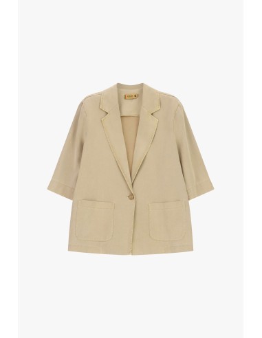 Blazer oversize com bolsos frontais e mangas largas Please